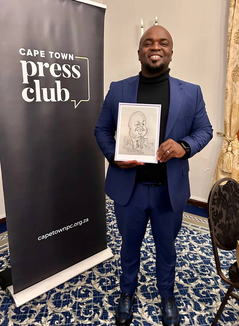 Solly Msimanga at the Cape Town Press Club
